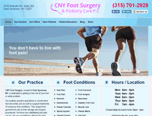 Tablet Screenshot of cnyfootsurgery.com